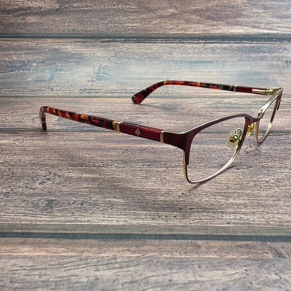 Kate Spade New York Laurianne AJH Burgundy Gold Tortoise Eyeglasses 52-16-140
